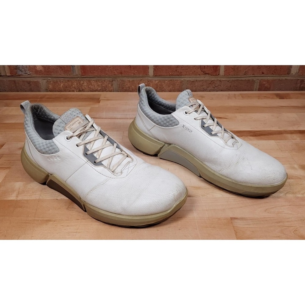 Ecco Biom H4‎ Leather Golf Shoes Mens EU 44 US 10 Gore-Tex White